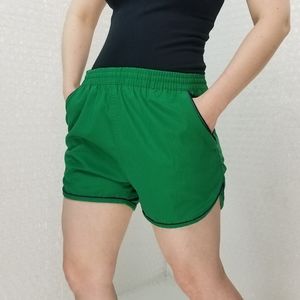 1980s Setico green athletic shorts